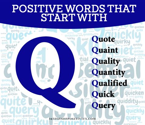 Positive Words That Start With Q .